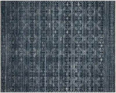 Spring Hand-Knotted Rug - Ink - Blue - Blue