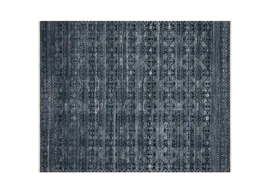 Spring Hand-Knotted Rug - Ink - Blue - Blue