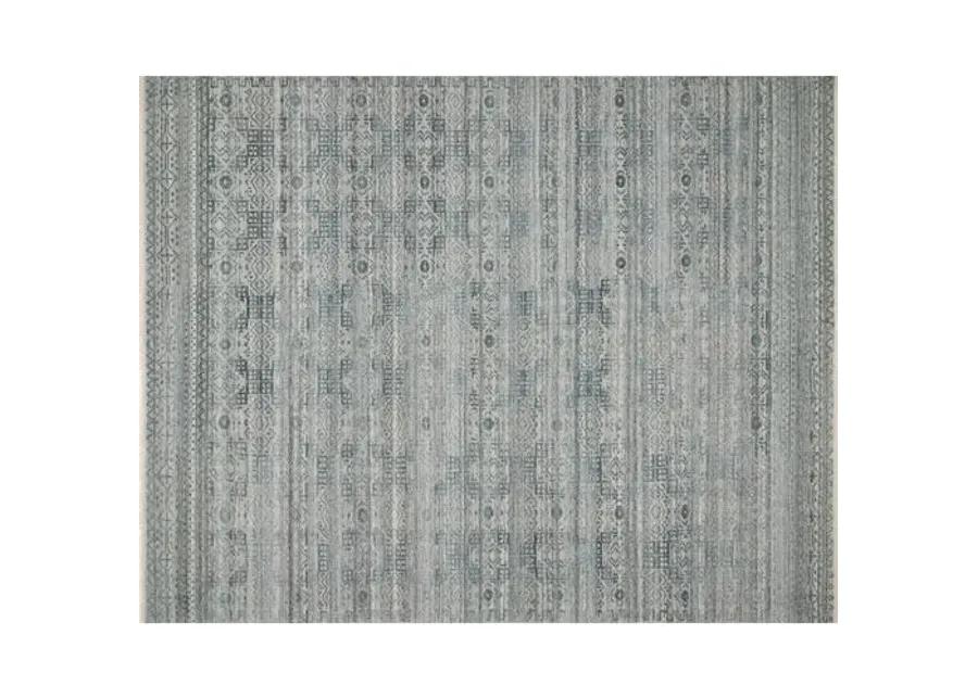 Spring Hand-Knotted Rug - Turquoise/Gray - Gray