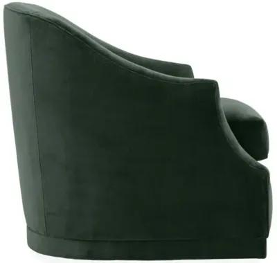 Bridget Velvet Swivel Club Chair - Hancrafted in the USA