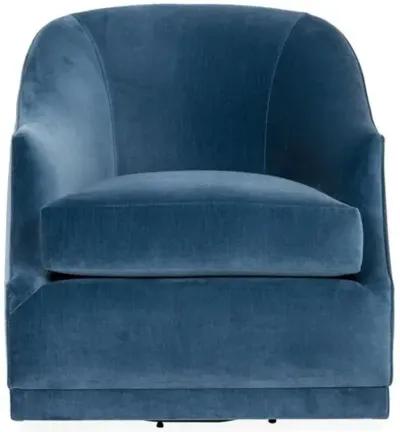 Bridget Velvet Swivel Club Chair - Hancrafted in the USA