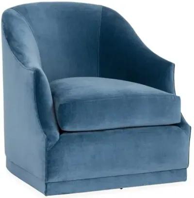 Bridget Velvet Swivel Club Chair - Hancrafted in the USA