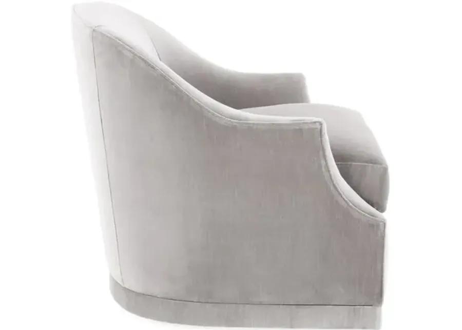 Bridget Velvet Swivel Club Chair - Hancrafted in the USA