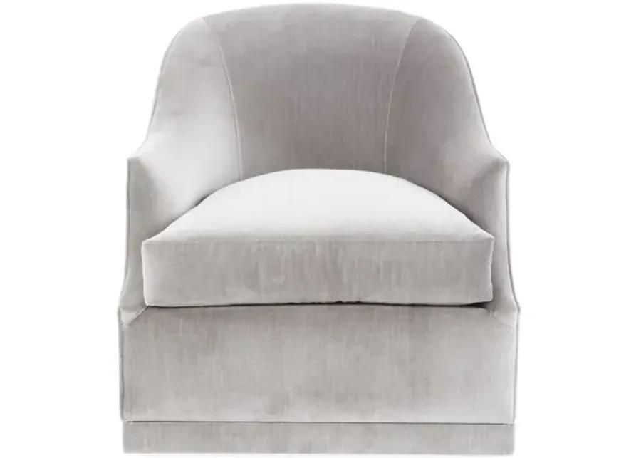 Bridget Velvet Swivel Club Chair - Hancrafted in the USA