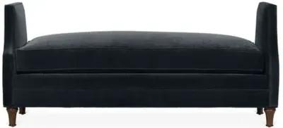 Dumont Velvet Bench - Handcrafted in the USA - Blue