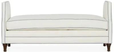 Dumont Linen Bench - Handcrafted in the USA - Ivory