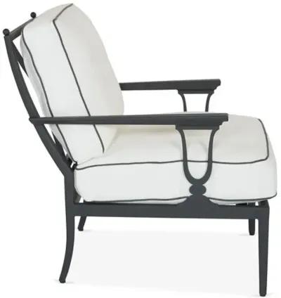 Winterthur Estate Outdoor Lounge Chair - Black/White - Lane Venture