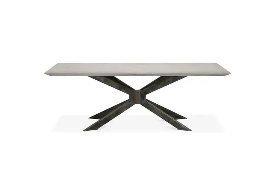 Tome Dining Table - Ash Gray/Concrete