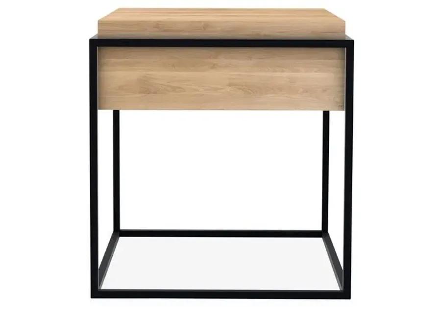 Monolit Small Storage Side Table - Black/Oak - Ethnicraft - Brown