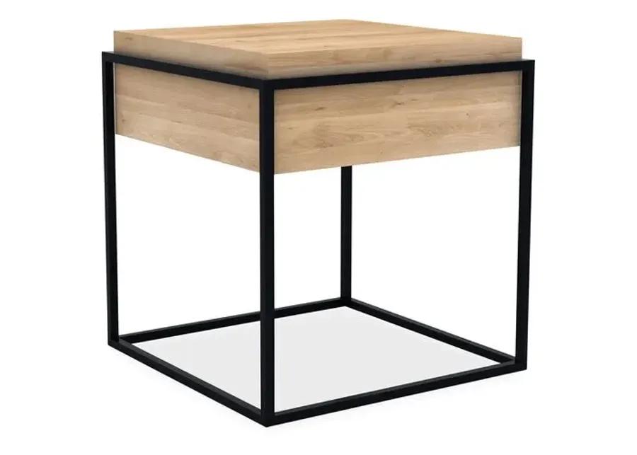 Monolit Small Storage Side Table - Black/Oak - Ethnicraft - Brown