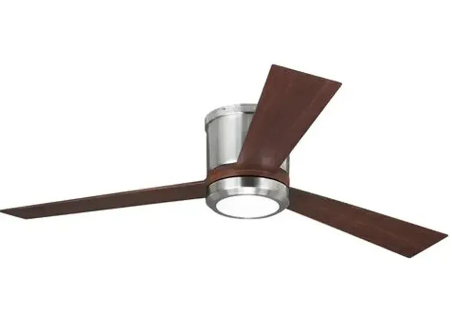 Visual Comfort - Clarity LED Ceiling Fan - Brushed Steel - Silver - 3 Blades - 3 Blades, Energy Efficient