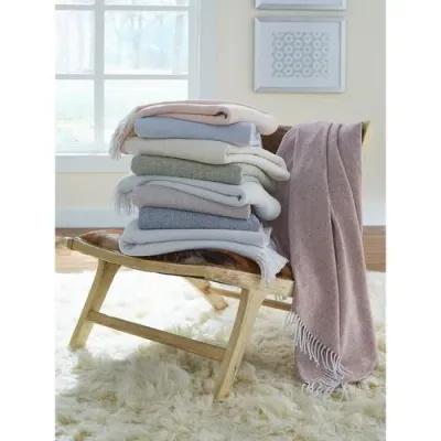 Terzo Throw - SFERRA - White - Lightweight, Soft, Warm, Fringed