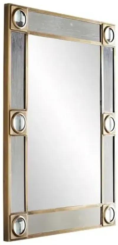 Baldwin Wall Mirror - Antiqued Brass - Arteriors