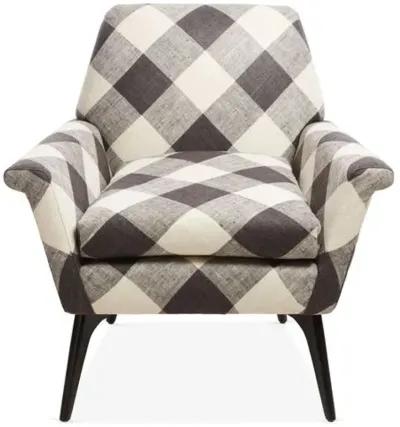 Rowan Accent Chair - Black/White Plaid - Kim Salmela - Handcrafted, Comfortable, Durable