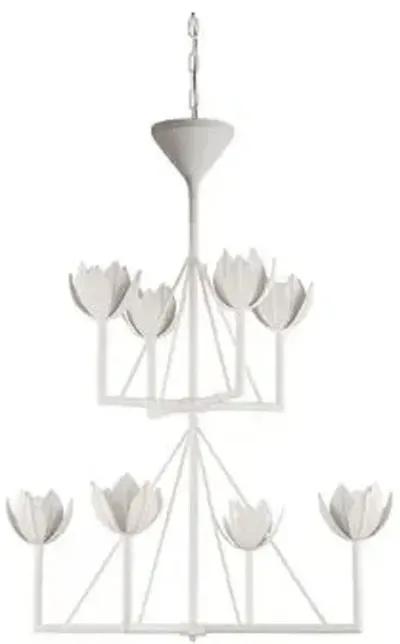 Visual Comfort - Alberto Medium Two-Tier Chandelier - Plaster White