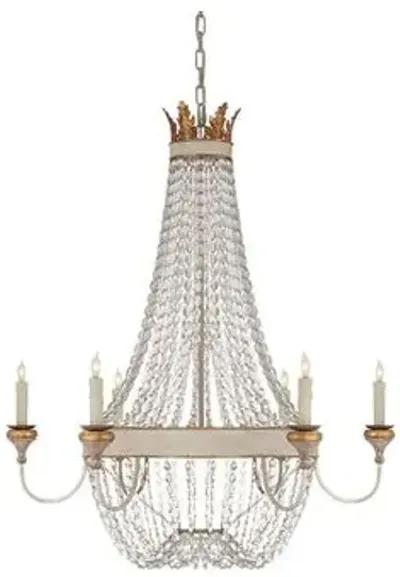 Visual Comfort - Entellina Chandelier - Vintage White And Gild