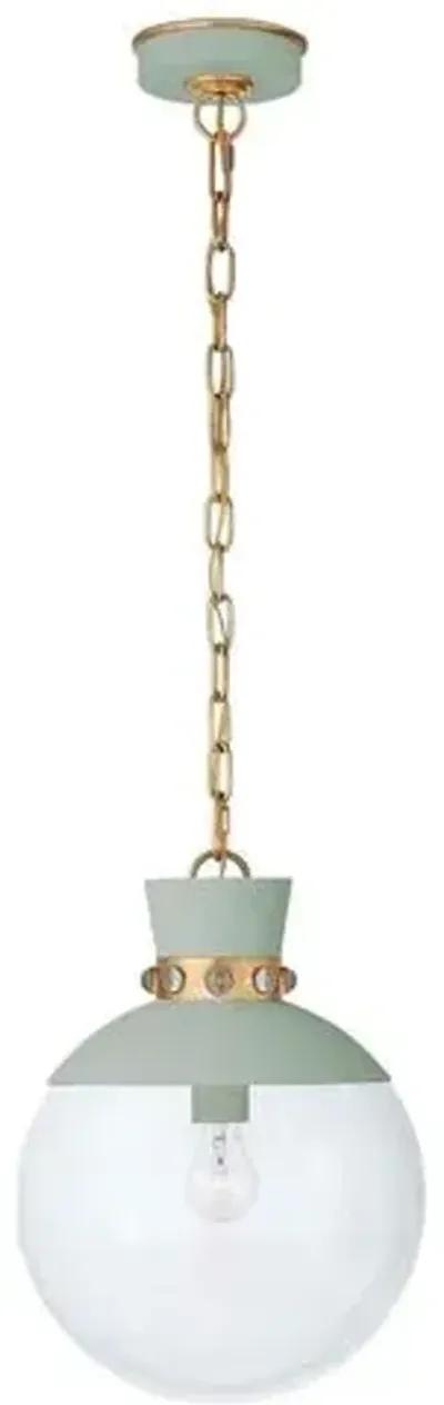 Visual Comfort - Lucia Pendant - Celadon/Gold - Green