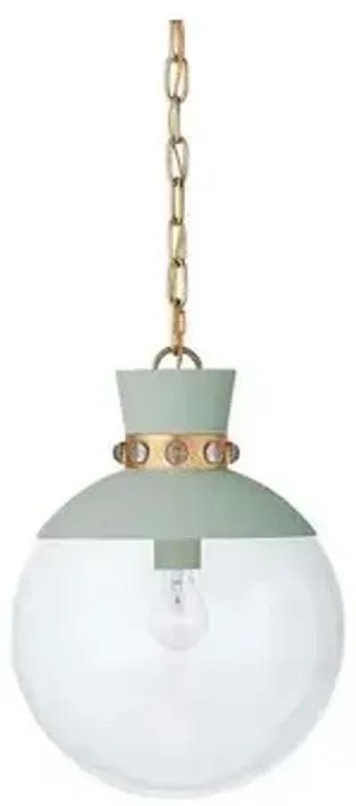 Visual Comfort - Lucia Pendant - Celadon/Gold - Green