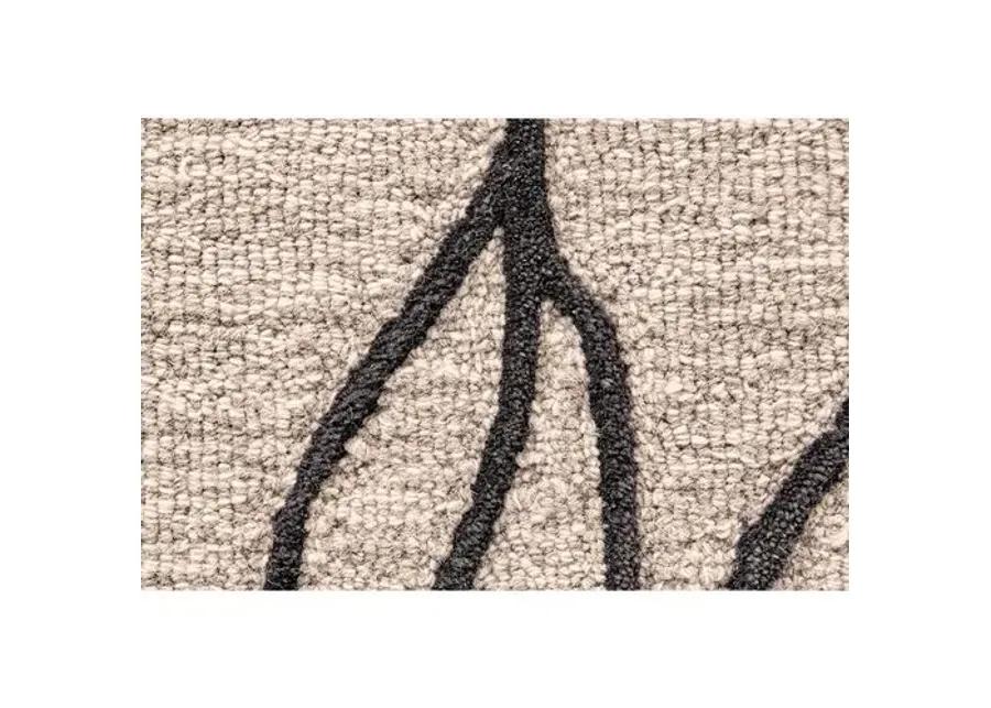 Finley Rug - Black/Taupe - Beige - Beige