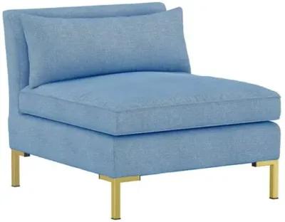 Marceau Linen Reversible Sectional - Handcrafted - Blue