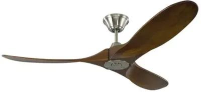 Visual Comfort - Maverick Ceiling Fan - Dark Walnut/Steel - Brown - 3 Blades, Hand-Held Remote Control, Energy Efficient, 6 Speed DC Motor