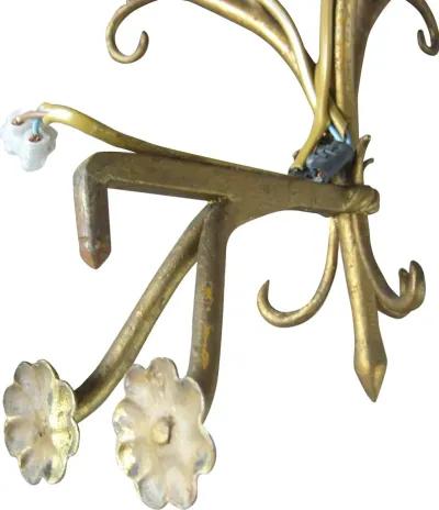 Maison Bagu s 3-Light Gilt Sconces - Set of 2 - Something Vintage - Gold