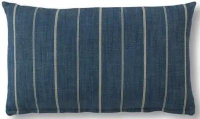 Tess Lumbar Pillow - Indigo Stripe