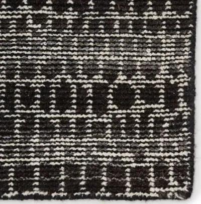 Kinetic Hand-Knotted Rug - Black/Ivory - Pollack - Black