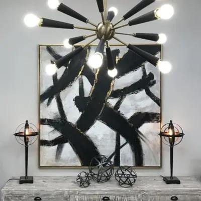 Zodiac 12-Light Chandelier - Aged Brass - Crystorama - Gold