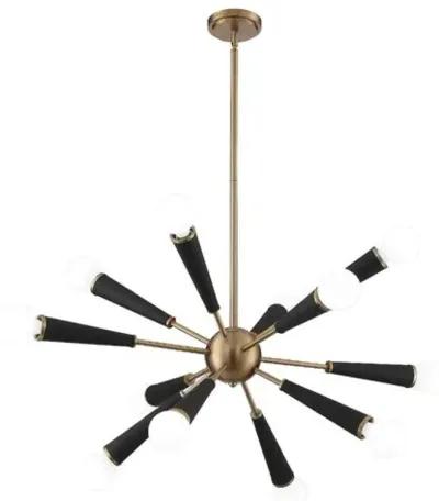 Zodiac 12-Light Chandelier - Aged Brass - Crystorama - Gold