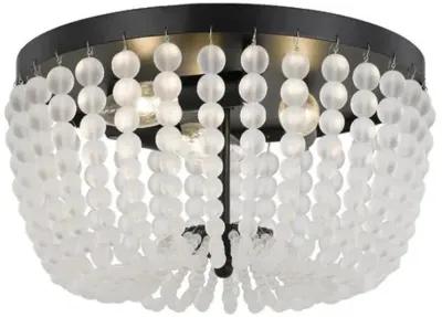 Rylee 3-Light Flush Mount - Matte Black - Crystorama