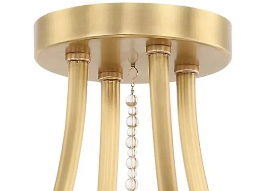 Clover 4-Light Flush Mount - Aged Brass - Crystorama - Gold