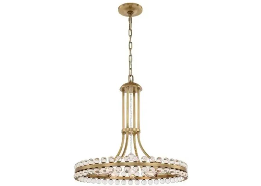 Clover 8-Light Chandelier - Aged Brass - Crystorama - Gold