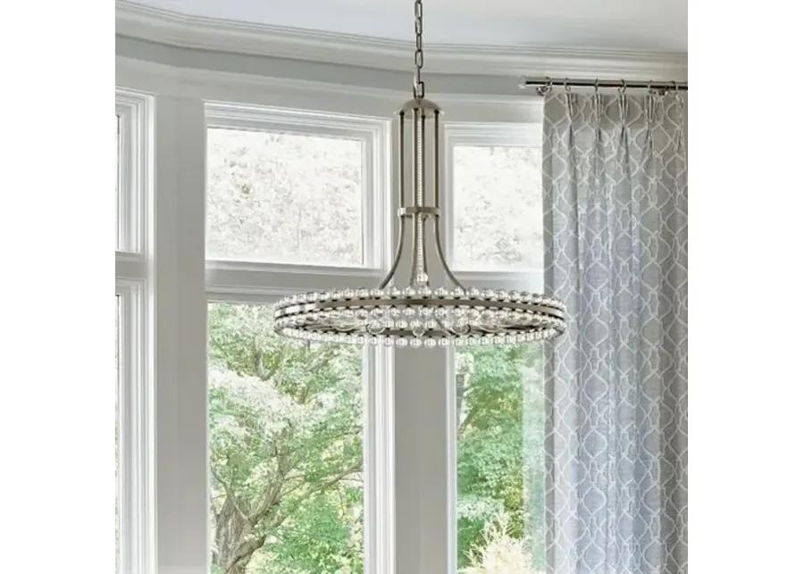 Clover 8-Light Chandelier - Brushed Nickel - Crystorama - Silver