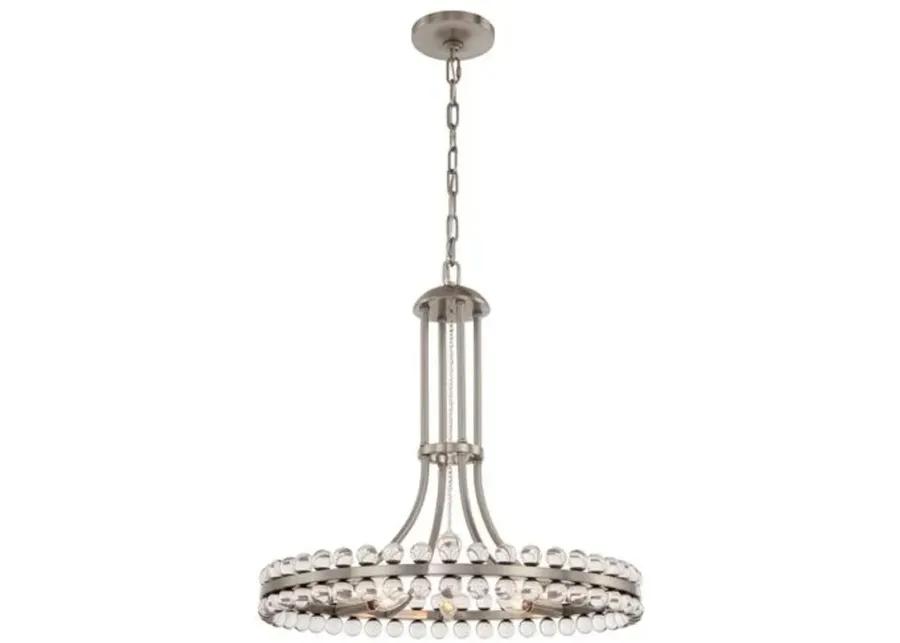 Clover 8-Light Chandelier - Brushed Nickel - Crystorama - Silver