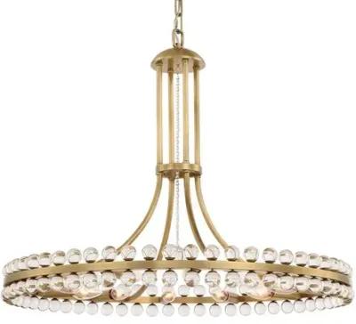 Clover 12-Light Chandelier - Aged Brass - Crystorama - Gold