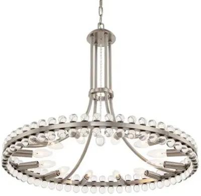 Clover 12-Light Chandelier - Brushed Nickel - Crystorama - Silver