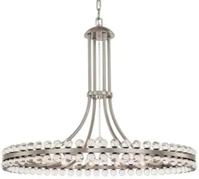 Clover 12-Light Chandelier - Brushed Nickel - Crystorama - Silver