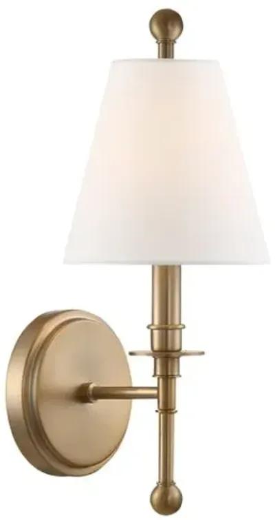 Riverdale Sconce - Aged Brass - Crystorama - Gold