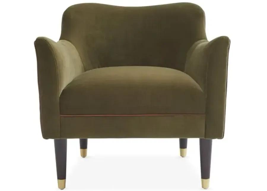 Alexander Accent Chair - Velvet - Kim Salmela - Handcrafted - Green, Comfortable, Durable, Velvet Upholstery