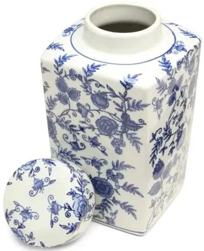 12" Arundel Square Ginger Jar - Blue/White