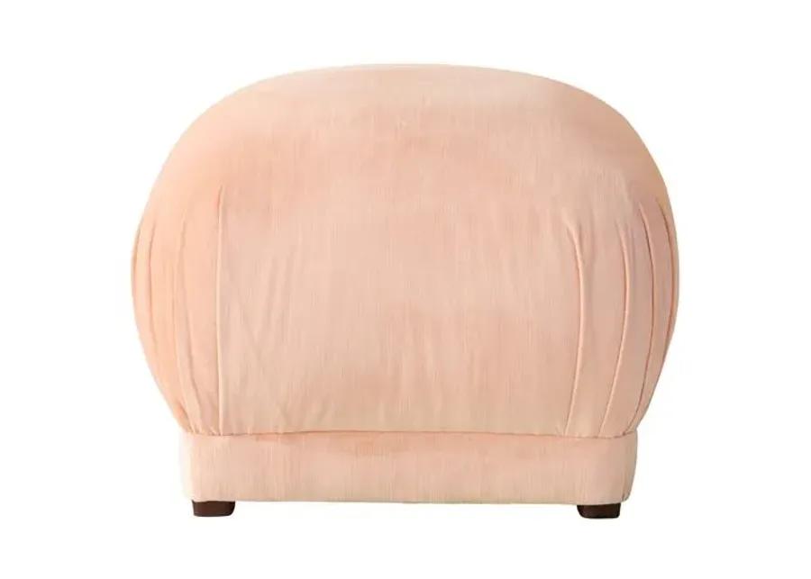 Benton Ottoman - Blush Velvet - Cloth & Company - Handcrafted - Pink