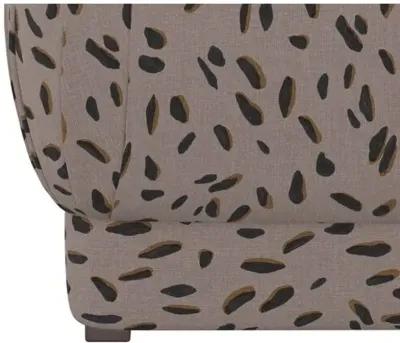 Benton Ottoman - Taupe Dot - Cloth & Company - Handcrafted - Beige