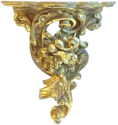 Antique Florentine Gilt Wall Bracket - Vermilion Designs - Gold