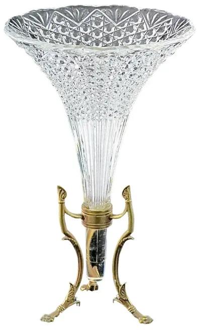 F. & C. Osler Cut-Glass & Bronze Epergne - Something Vintage - Clear