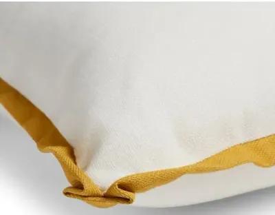 Kit Outdoor Pillow - White/Mustard