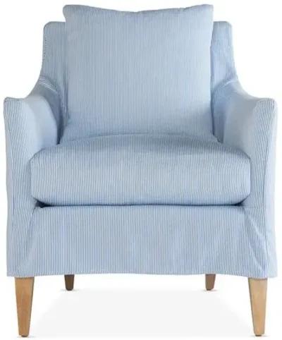 Ines Slipcover Chair - Handcrafted - Blue