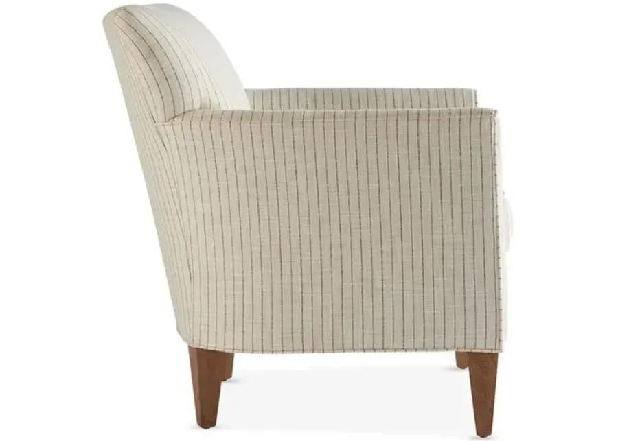 Gramercy Accent Chair - Gray Stripe - Black, Comfortable, Durable