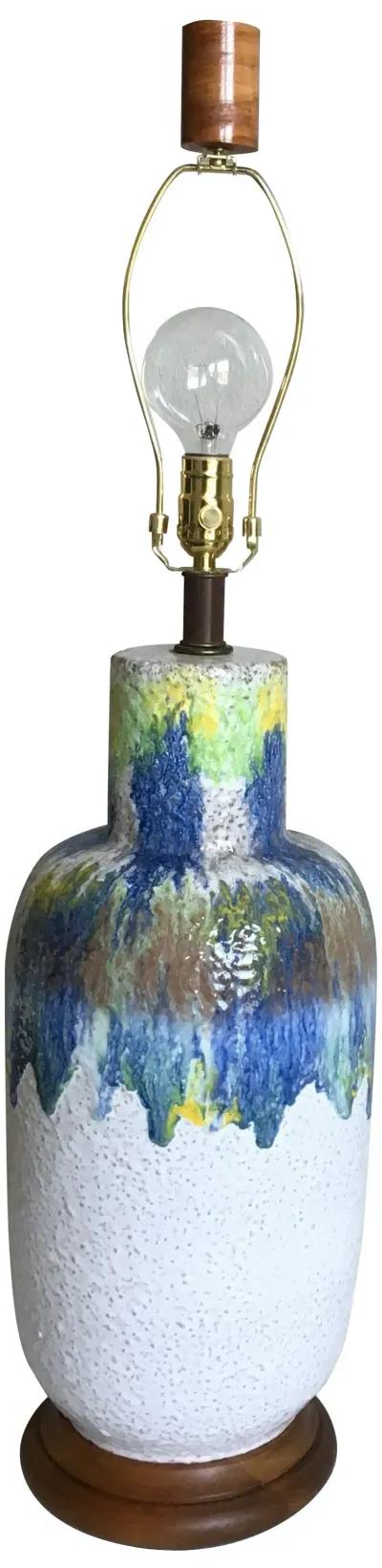 Oversize Midcentury Drip Glaze Lamp - C the Light Interiors