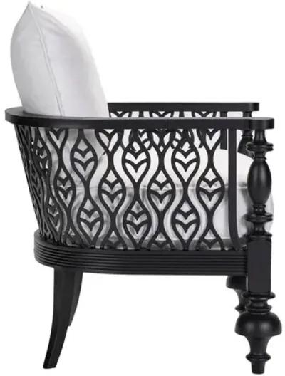 Hemingway Outdoor Accent Chair - Black/Natural - Lane Venture - White, Comfortable, Durable, Cushioned, Easy To Clean